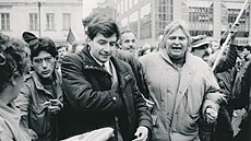 Miroslav Sládek na demonstraci na Václavském nám�stí. Jak dnes �ijí lidé, kte�í...