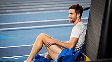 Mat�j Krsek b�hem halového mistrovství sv�ta v Nankingu