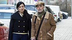 Simona Chytrová a David Schneider při natáčení pořadu 13. komnata (2025)