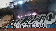 Baníkovské choreo vnované Lukovi Miklokovi.