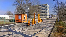 Nová pokladna pro auta u Fakultní nemocnice v Hradci Králové