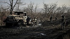 Ukrajintí vojáci v Doncké oblasti (10. ledna 2025)