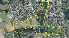 Území zamý�leného Central Parku v Hradci Králové