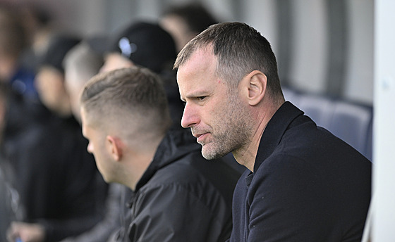 Trenér Slovácka Ond�ej Smetana b�hem utkání s Libercem.