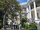 Magnolie Andrewa Jacksona p�ed Bílým domem (30. kv�tna 2022)