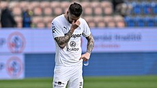 Zklamaný Marek Havlík ze Slovácka po zápase s Libercem.