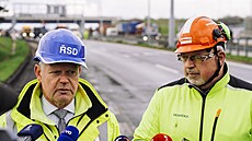 Na Pra�ském okruhu v úseku od ústí Lochkovského tunelu ke sjezdu na Slivenec...