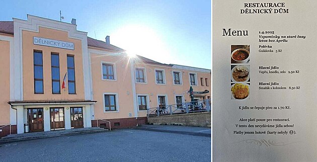 Na obdové menu i s pivem do dvaceti korun láká na apríla Dlnický dm ve...