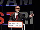 Premiér Petr Fiala na konferenci Bezpe�ná budoucnost. (3. dubna 2025)