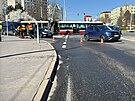 Nehoda autobusu MHD blokuje kiovatku ve vehlov ulici na Praze 15. (4. dubna...