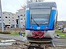 V Olomouci vykolejil na pejezdu vlak, zranny byly dv cestujc. (2. dubna...