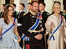 Norská princezna Ingrid Alexandra, korunní princ Haakon a korunní princezna...
