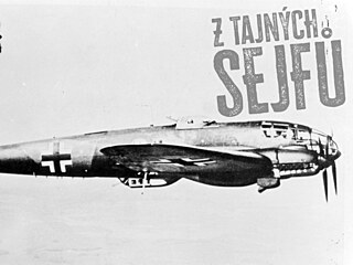 Nacistický bombardér Heinkel He 111. Práv na nm se lajtnant Paul Seidel vydal...