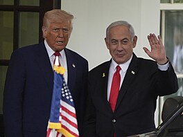 Donald Trump a Benjamin Netanjahu. (7. dubna 2025)
