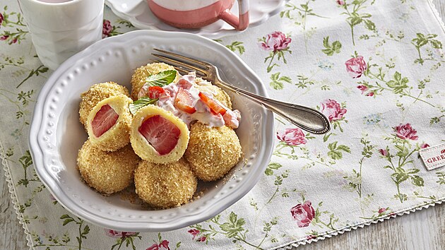 Tvarohové knedlíky s jahodami