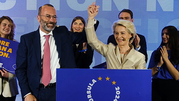 Manfred Weber a Ursula von der Leyenov (9. ervna 2024)