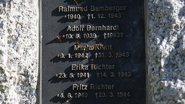 Vandal poniil sekerou pomnk, kter pipomn jedenct dt narozench a zrove zavradnch v koncentranch tborech. (4. dubna 2025)