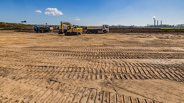 Stavba haly Opatovice nad Labem (7.dubna 2025)