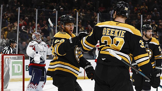David Pastr��k slav� g�l do s�t� Washingtonu se sv�m spoluhr��em z Bostonu.
