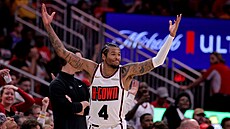 Jalen Green z Houstonu v utkání proti Oklahoma City.