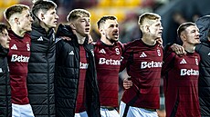 Fotbalisté Sparty se radují z vydené pohárové výhry nad Teplicemi.