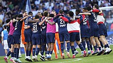 Hrá�i PSG slaví zisk ligového titulu.