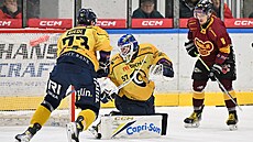 Momentka z finálového zápasu play off 1. ligy mezi Jihlavou a Zlínem