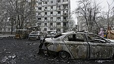 Následky ruského útoku na ukrajinské Dnipro (9. dubna 2025)