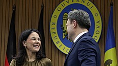 N�mecká ministryn� zahrani�í Annalena Baerbocková a moldavský premiér Dorin...