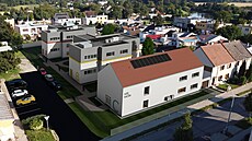 Plánovaná podoba domova pro seniory Ra�ín v Krom��í�i. (únor 2024)