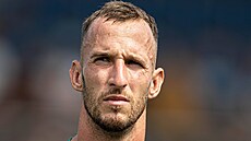 Mat�j Hyb�, fotbalista pra�ských Bohemians, p�ed srpnovým ligovým zápasem na...