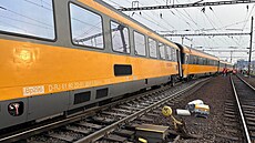 Vykolejení soupravy rychlíku RegioJet v prostoru stanice Ostrava - hlavní...