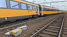 Vykolejení dvou vagón� soupravy RegioJet v prostoru ostravského Hlavního...
