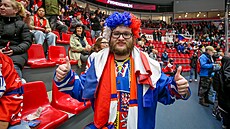 Fanou�ek �eského týmu na MS v �eských Bud�jovicích