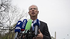 Ruský diplomat Kirill Dmitrijev na tiskové konferenci u Bílého domu ve...