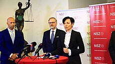 Premiér Petr Fiala uvedl 1. dubna 2025 v Brn do funkce éfky alobc Lenku...
