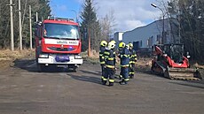 V Poli�ských strojírnách do�lo k po�áru v hale kovovýroby. (1. dubna 2025)