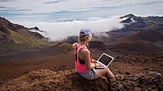 Havajský vulkán Haleakala a Lucie coby digitální nomádka. Jednu dobu jsem...