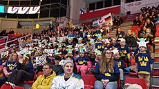 D�di z M� �é�ova v Bud�jovicích se na utkání vybavily stylov�.