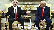 Donald Trump a Benjamin Netanjahu. (7. dubna 2025)