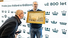 Spoluautor výstavy Ivan Tejkl p�edstavil Morstadt�v akvarel Prospekt Velkého...