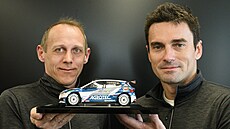 Automobilový jezdec Jan Kopecký a jeho nový navigátor Ji�í Hovorka (zprava)...