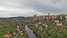 Výhled na Znojmo ze znojemského viaduktu