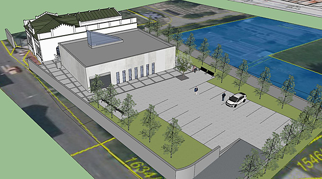 Nová obadní sí v Litomicích bude mít tvar kvádru, doplní ji nové chodníky a...