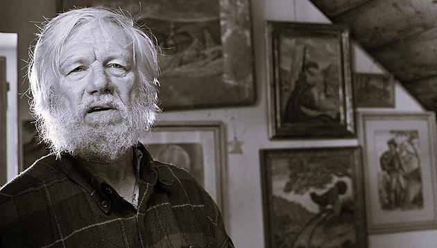 Malí Petr Herzig Dubický ve svém ateliéru