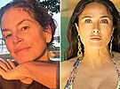 Cindy Crawfordová a Salma Hayeková