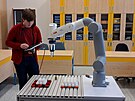 Gymnazist nauili prmyslovho robota mchat koktejly a zdobit dort