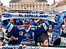 V Brn na Zelnm trhu fand hokejov Komet ve finle proti Pardubicm...