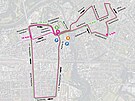 Mapa trat Pardubickho vinaskho plmaratonu