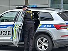 Policie vyjela k bankovnmu domu na Brumlovce kvli vhruce vbunm...